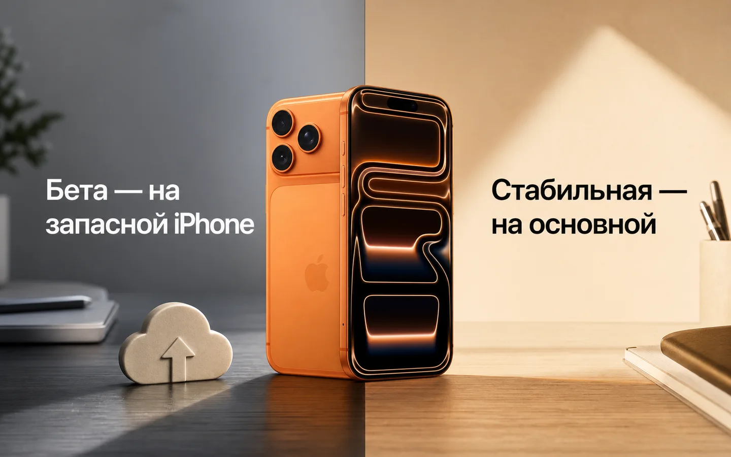 Выбор между бета-версией на запасном iPhone и стабильной системой на основном