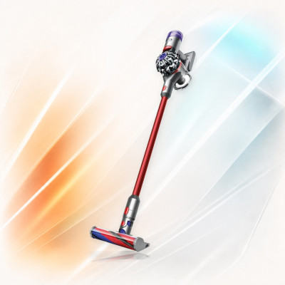 Пылесос Dyson V8 Slim Fluffy, Nickel/Red — фирменное фото