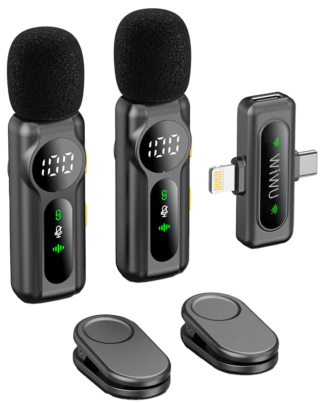Беспроводная микрофонная система WiWU Wi-WM007 Black